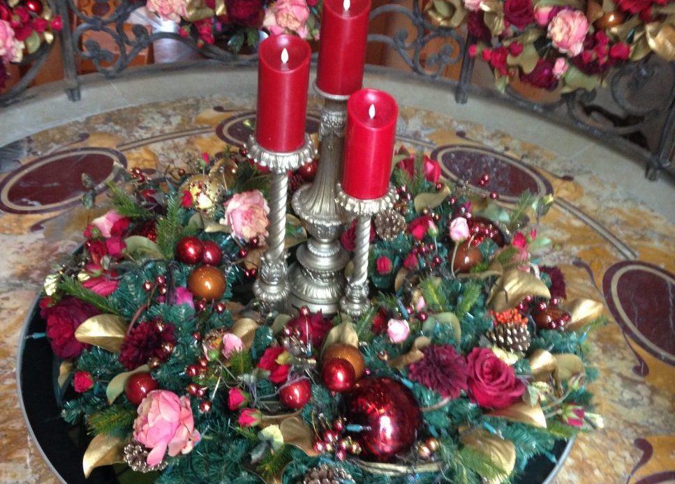 Luminara Candles in Wreath